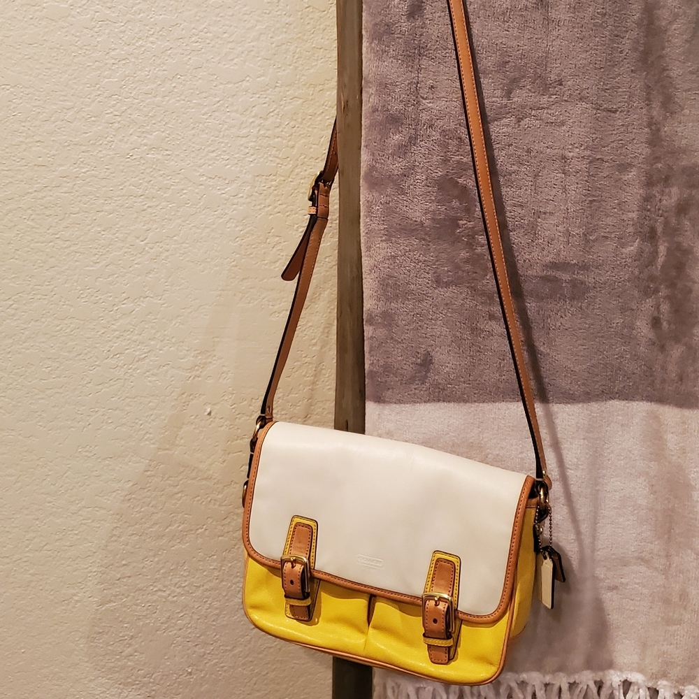 Coach park leather colorblock crossbody bag.